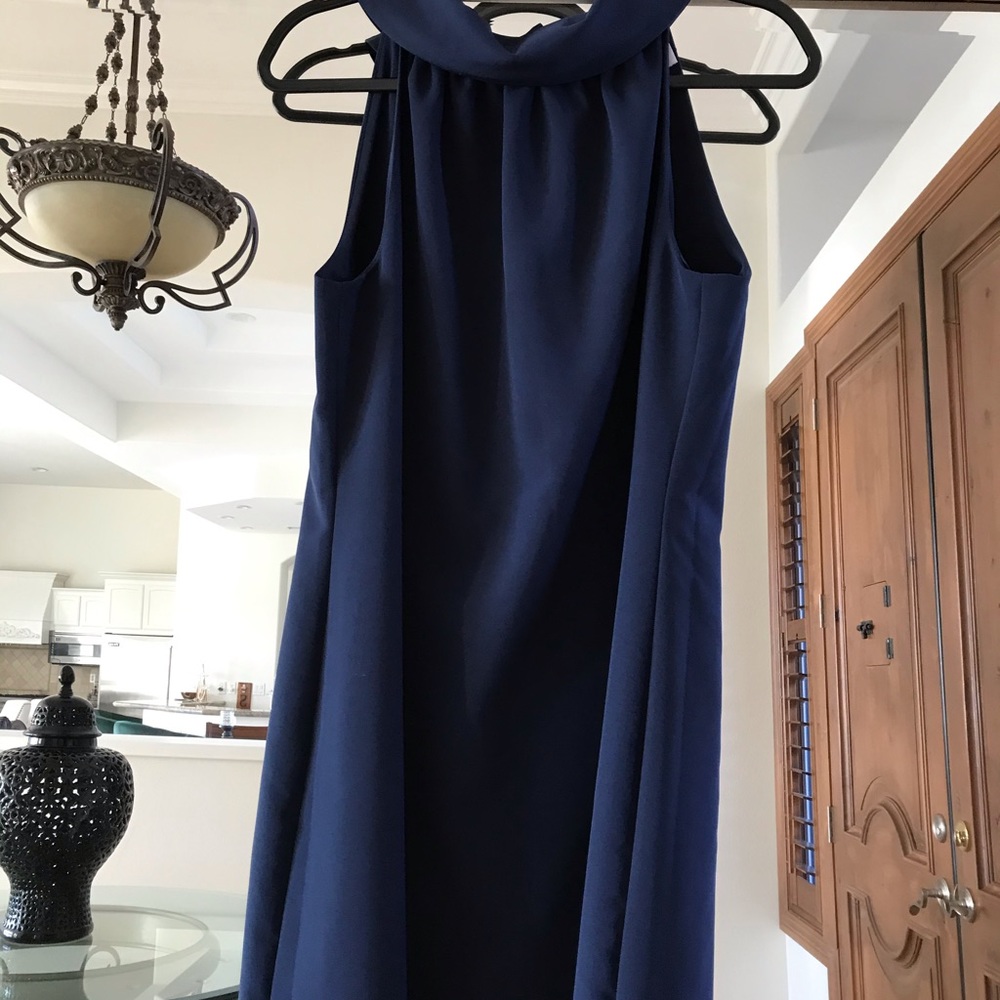 STS Navy Cowl Neck sleeveless dress! Almost new